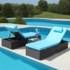 3-Piece Outdoor Chaise Lounge Set