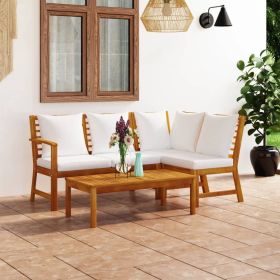 4 Piece Acacia Wood Patio Lounge Set