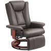 HOMCOM Manual Swivel Recliner Chair with Footrest