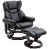 Massage Recliner Chair with Ottoman Footrest, 10 Vibration Points And  360° Swivel