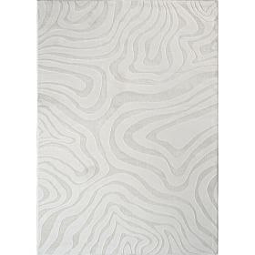 "Ava" Luxury Area Rug in Cream Abstract Design