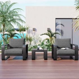 3-pieces Aluminum Frame Patio Furniture Set