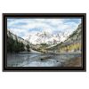 Trendy Decor 4U The Maroon Bells Black Framed Wall Art for Living Room, Bedroom Wall Art Print for Home Decor by Billy Jacobs