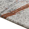 Quarry 5x6.5' Abstract Area Rug, Gray & Orange Polypropylene