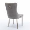 Furniture, Collection Modern, High-end Tufted Solid Wood Contemporary Velvet Upholstered Dining Chair with Chrome Stainless Steel Plating Legs,Nailhea