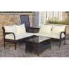 4 Piece Outdoor Furniture Set with Storage Box