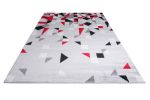 Jersey Area Rugs, Carpets For Livingroom, 7x10 Area Rugs ,3985 Grey-Red