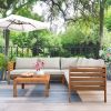 GO Japanese-Style 4-Piece Outdoor Acacia Wood Sofa Set