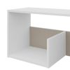 White Coffee Table with Open Storage