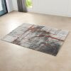 Quarry 5x6.5' Abstract Area Rug, Gray & Orange Polypropylene