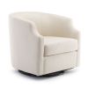 Isabelle Linen Swivel Glider Barrel Chair