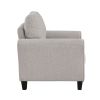 Modern Transitional Sand Hued Textured Fabric Upholstered 1pc Chair Attached Cushion Living Room Furniture