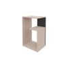 Pearl Black Side Table with Open Storage