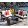 4 Piece Outdoor Furniture Set with Storage Box