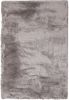 Silver Faux Fur Area Rug 5x8