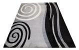 Jersey Area Rugs, Carpets For Livingroom, 7x10 Area Rugs ,045 Black-Grey