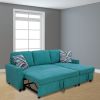 Green Flannelette 2-Piece Couch Living Room Sofabed