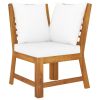 4 Piece Acacia Wood Patio Lounge Set