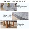 Modern Gray Texture MDF Round Coffee Table - 31.4" Diameter.A modern retro circular coffee table with a diameter of 31.4 inches, made of MDF material,