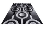 Jersey Area Rugs, Carpets For Livingroom, 7x10 Area Rugs ,3987 Black-Grey