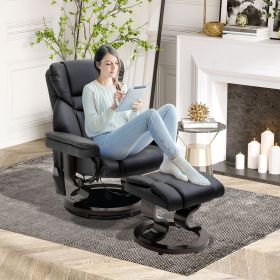 Massage Recliner Chair with Ottoman Footrest, 10 Vibration Points And  360° Swivel