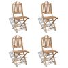 5 Piece Bamboo Folding Patio Dining Set