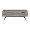 Throm Gray Oak Finish Coffee Table w/ Lift Top