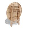 5 Piece Bamboo Folding Patio Dining Set