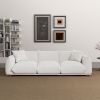 Kely 100'' Cream Boucle Upholstered Sofa