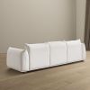 Kely 100'' Cream Boucle Upholstered Sofa