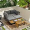 L-Shaped Aluminum Patio Sectional