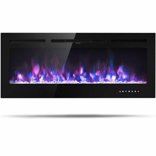 50 Inch Recessed Electric Insert Wall Mounted Fireplace with Adjustable Brightness 50 Inch Recessed Electric Insert Wall Mounted Fireplace with Adjustable Brightness