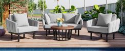 TOPMAX Luxury Modern 4-Piece Outdoor  Patio Set