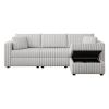 106.3" Soft Rabbit Plush 3-Person Sofa. Matches 30.7" Ottoman with Hydraulic Lift. Comfortable & Stylish. For Bedroom & Living Room. Light Gray. Moder