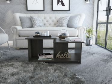 Wema 3 Coffee Table; Lower Open Shelf -Espresso