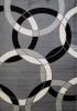 Jersey Area Rugs, Carpets For Livingroom, 7x10 Area Rugs ,1798 Black-Grey