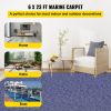 VEVOR Deep Blue Marine Carpet 6 ft x 23 ft Marine Carpeting Marine Grade Carpet for Boats with Waterproof Back Outdoor Rug for Patio Porch Deck Garage