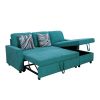 Green Flannelette 2-Piece Couch Living Room Sofabed