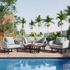 TOPMAX Luxury Modern 4-Piece Outdoor  Patio Set