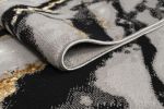 "Tali" Luxury Area Rug in Grey and Black Abstract Design