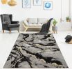 "Tali" Luxury Area Rug in Grey and Black Abstract Design