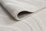 "Ava" Luxury Area Rug in Cream Abstract Design