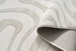 "Ava" Luxury Area Rug in Cream Abstract Design