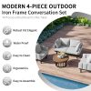 TOPMAX Luxury Modern 4-Piece Outdoor  Patio Set