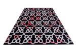 Jersey Area Rugs, Carpets For Livingroom, 7x10 Area Rugs ,3989 Black-Red