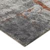 Quarry 5x6.5' Abstract Area Rug, Gray & Orange Polypropylene