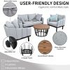 TOPMAX Luxury Modern 4-Piece Outdoor  Patio Set