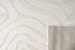 "Ava" Luxury Area Rug in Cream Abstract Design