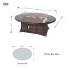 Direct Wicker Outdoor 7-Piece Patio Gas Fire Pit Dining Set