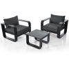 3-pieces Aluminum Frame Patio Furniture Set